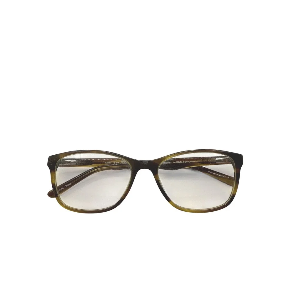 Swiss Eyeglasses Frames Yellow Marble Brown‎ Designer 55-17-140
